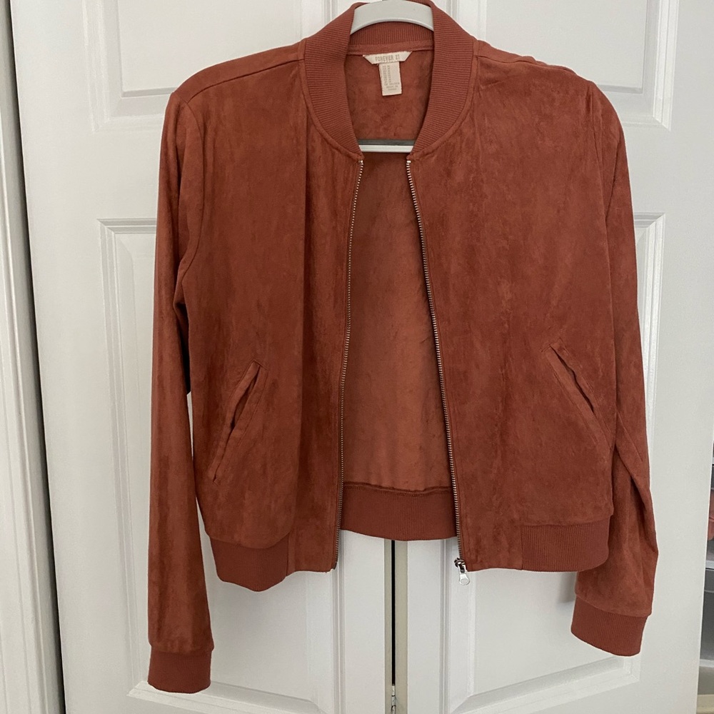 velour bomber jacket worn once